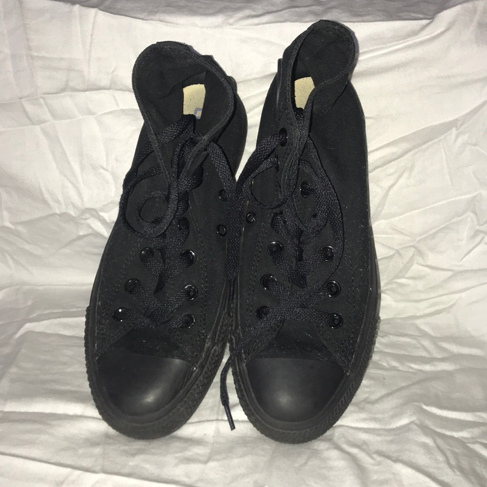 All black High top converse